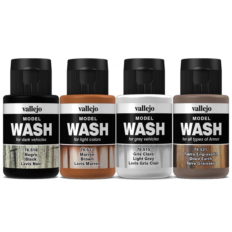 Tamiya Model Paint Set - Vallejo Model Wash Aging Effect Color