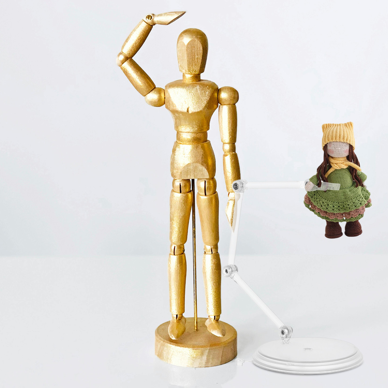 3Pcs Transparent Adjustable Cl - Action Figure Stand recension och pris