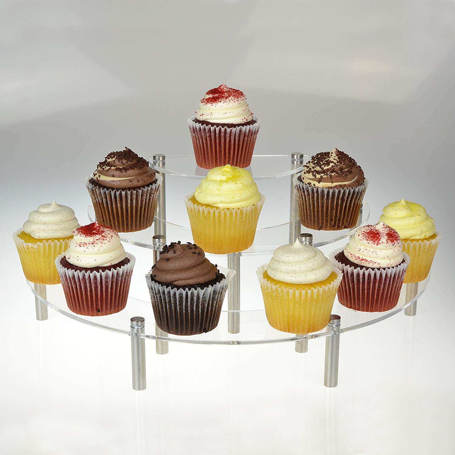 3-Tier Acrylic Round Cupcake D - Pop Display Shelf recension och pris